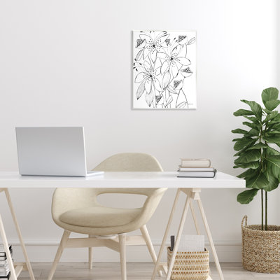 «Open Blooms Outline Wall Plaque» par Krinlox