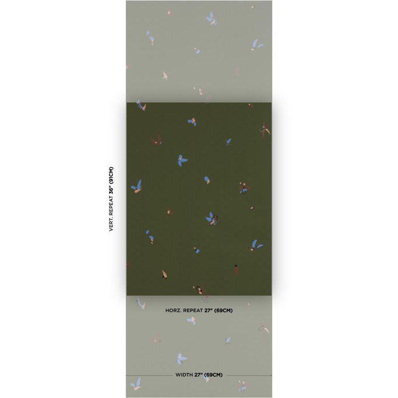 Schumacher X Backdrop La Belle Wallpaper, Green