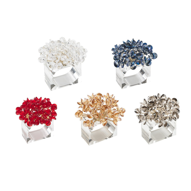 Aster Napkin Ring, Red