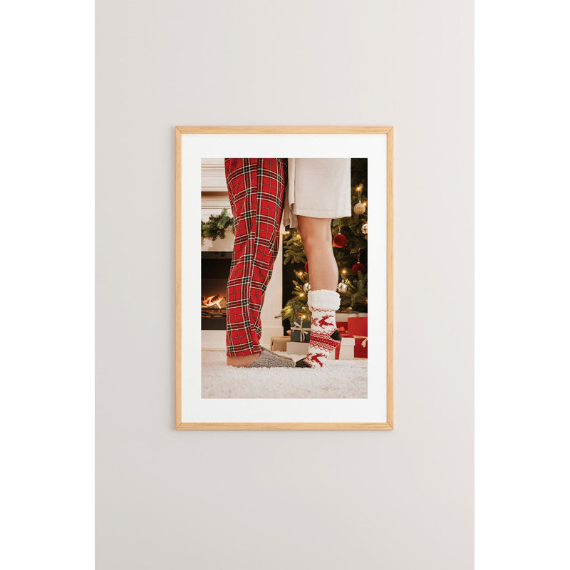 «Festive Christmas», peinture encadrée décorative de 13,0 po x 19,0 po | Cadre 100% bois massif (épaisseur: 0,8 pouce), œuvre d'art 100% MDF | Impression numérique pour des couleurs vives, décoration murale parfaite pour la maison et le bureau
