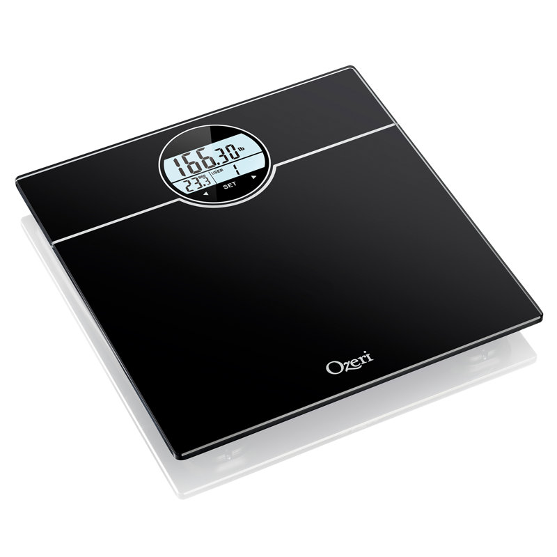 Ozeri WeightMaster 440 lbs Body Weight Scale with BMI, BMR and 50 gram Weight Change Detection, Black