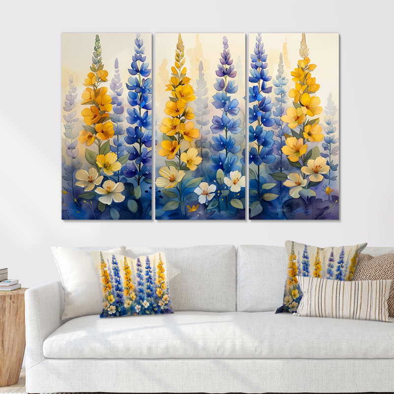 Barbour - Lupin Wall Art, ensemble de reproductions d'art mural, Métal métal, H 32 po x l 48 po x P 1 po