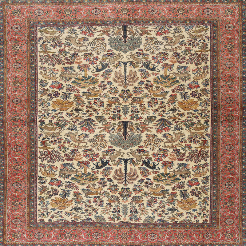 Oriental Indoor Rug, Square 4'