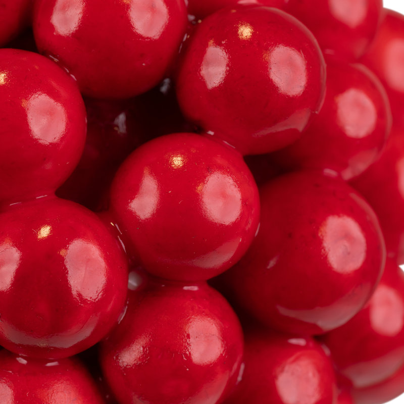 Ornement boule de Noël baies, H 3,25 po x l 3,25 po x P 3,25 po, Rouge
