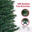 Arbre de Noël artificiel à forme allongée 7 pi, 499 branches réalistes, base en plastique