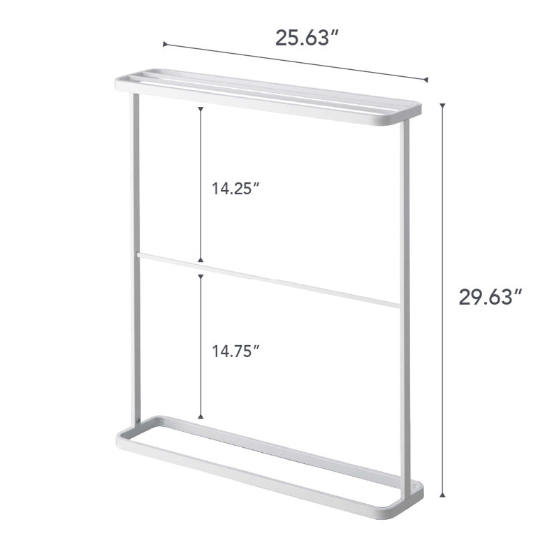 Yamazaki Home Bathroom Towel Rack, blanc