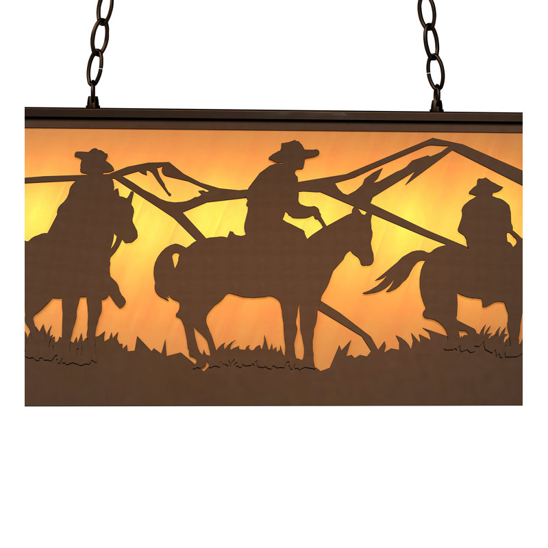 33" Long Rustlers Oblong Pendant