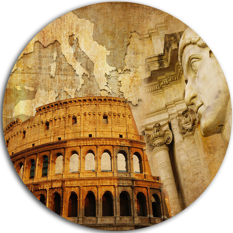 « great roman empire », impression sur métal, H 38 po x l 38 po x P 1 po