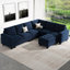 Canapé modulaire en L avec canapé-lit de rangement en L 6 pièces Shavera-377582215