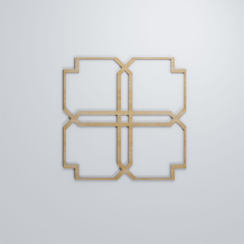 Panneaux muraux décoratifs Englewood, Bouleau, H 15 3/8 po x l 15 3/8 po x P 1/4 po