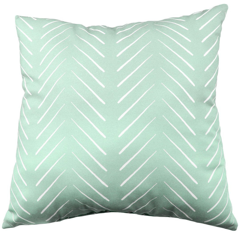 15Chevron Columns Double Sided Pillow, Sage