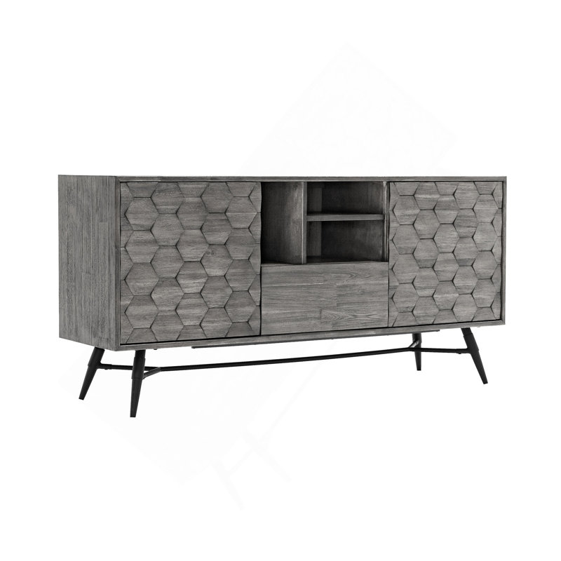 Buffet en bois d'acacia gris