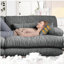 Combinaison libre, canapé modulaire modulaire, canapé en forme de L pour le salon, canapé confortable à 4 places avec repose-pieds convertible gris chenille-980742269