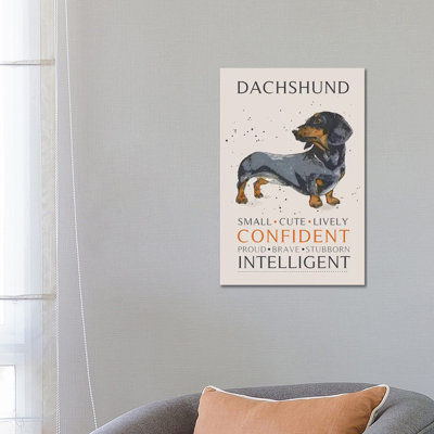 «Dachshund» par Michelle Campbell, impression sur toile tendue