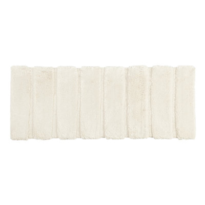 24x58" Bath Rug, 100% , , Stripe, Fade & Stain , Machine Washable , Stripe Design, Sheen, Non-skid Backing