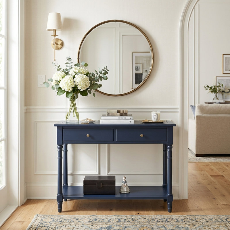 Beauman 90cm Console Table, Blue
