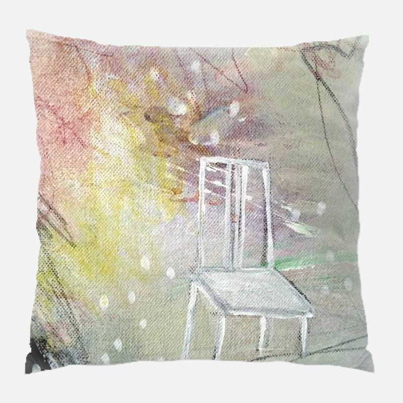 Abstract Microsuede Reversible Throw Pillow