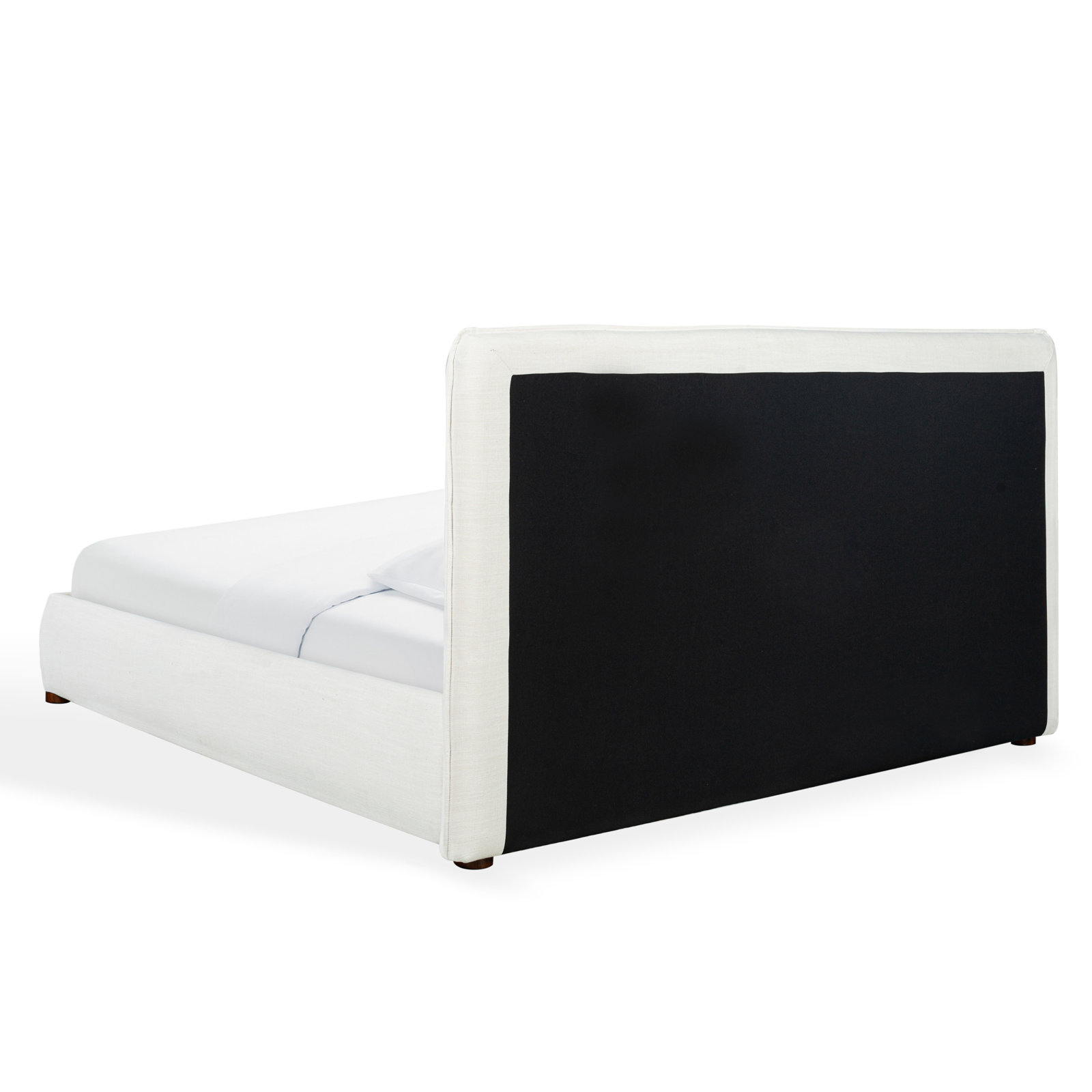 Callahan Upholstered Bed, King, White Linen