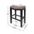 Stylish Acacia Wood Tiffin Studded Counter Stools With Wicker Seating, Foldable Design For Easy Storage And Outdoor Use, Set Of 2