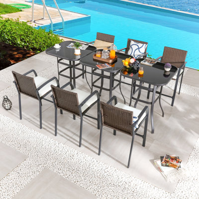 Abagayle 6 - Person Patio Dining Set Square Table