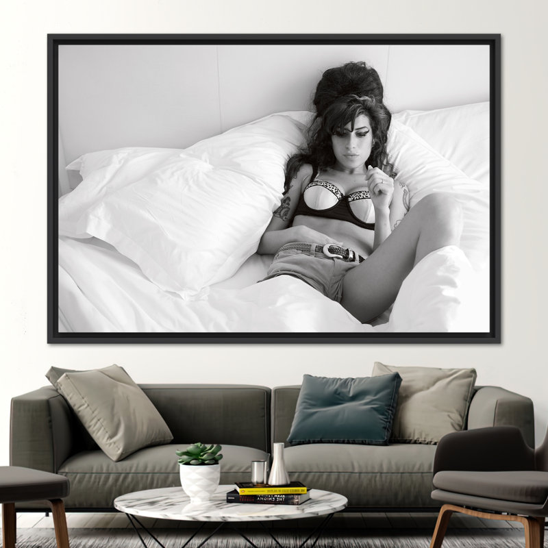 Print on Canvas, 25 cm H x 35 cm W, Framed Print without Mat, Black