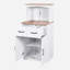 Armoire de cuisine en bois avec garde-manger blanc