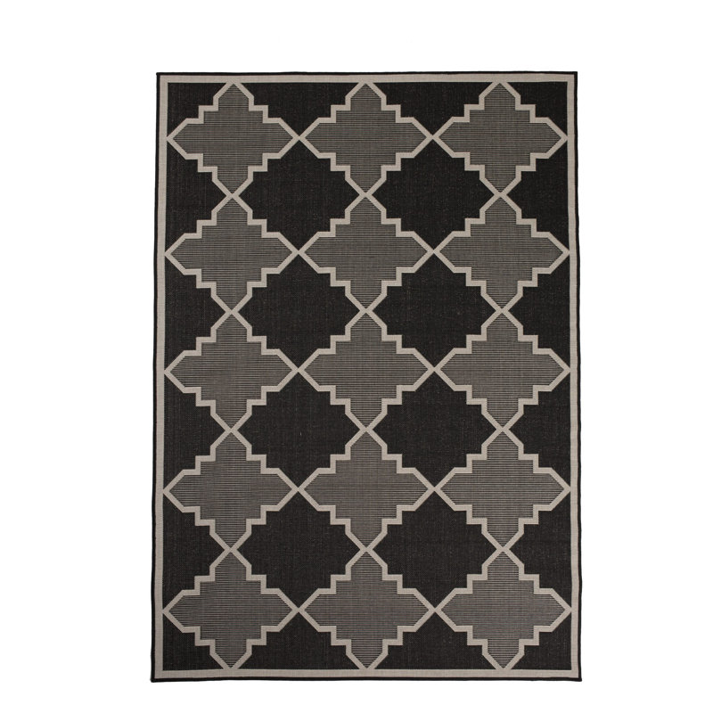 Ymir Geometric Indoor / Outdoor Rug, Rectangle 7'10" x 10'