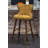 Nevis Mid-Century Modern Faux Leather Tufted Nailhead Trim Barstool Set Of 2, Off-White