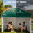 CROWN SHADES Commercial 10' x 10' One Push Center Lock Instant Pop-Up Canopy Tent with 4 Sidewalls,Forest Green -108466753