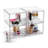 Sorbus Acrylic Storage Containers With Pull-out Drawers - 4 Pack 4.4” Clear Stackable Storage Bins Set For Bathroom Storage And Organization - Makeup Organizer Case