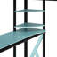 Lit mezzanine double avec bureau éclairé, tablettes de rangement et prise de courant-1067987801