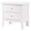 Table de chevet transitionnelle blanche élégante