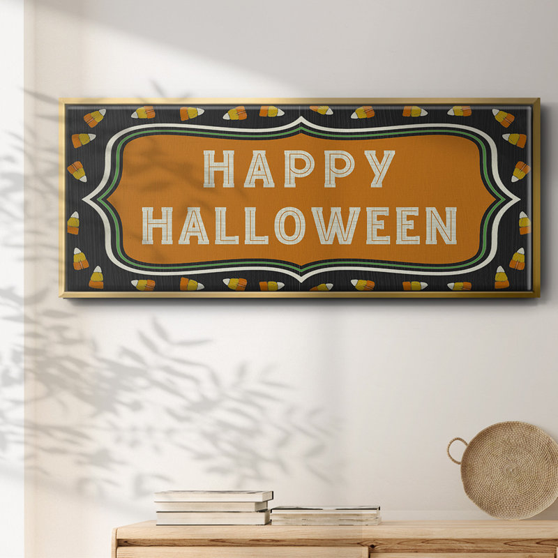 Happy Hallowween - toile encadrée, H 8 po x l 20 po