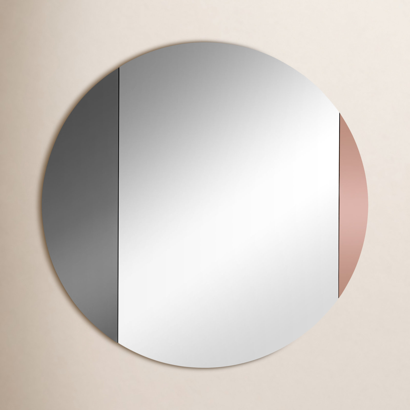 Namaste Accent Mirror, 29.5" x 29.5", Rose Gold, Smoke