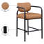 Tabouret de bar rembourré en cuir Serava-129631236