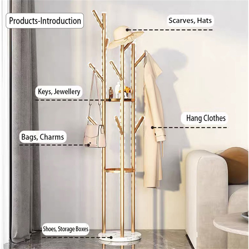 Portant à vêtements pour la maison, Or
