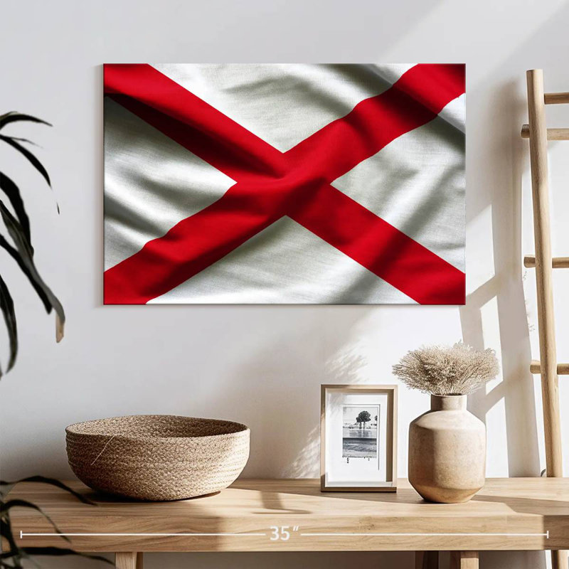 Borges Wavy Alabama Flag, 16" H x 24" W