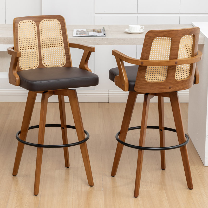 Tabouret de bar et tabouret de bar Modern, Brun, Tabouret de comptoir (siège d'une hauteur de 26 p