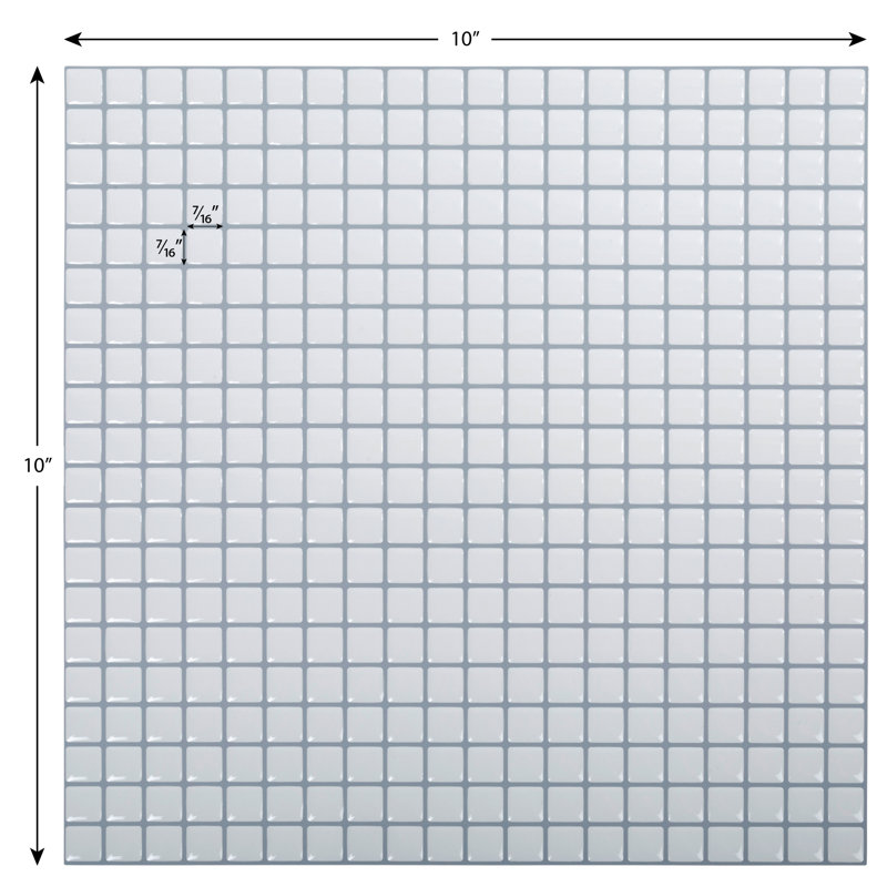 Carreau de mosaïque pelez et collez en PVC 10 po x 10 po