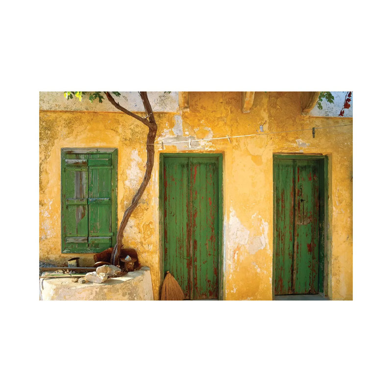 Greece, Symi. House With Doors by Jaynes Gallery - Wrapped Canvas Print, 66.04 cm H x 45.72 cm W x 3.175 cm D