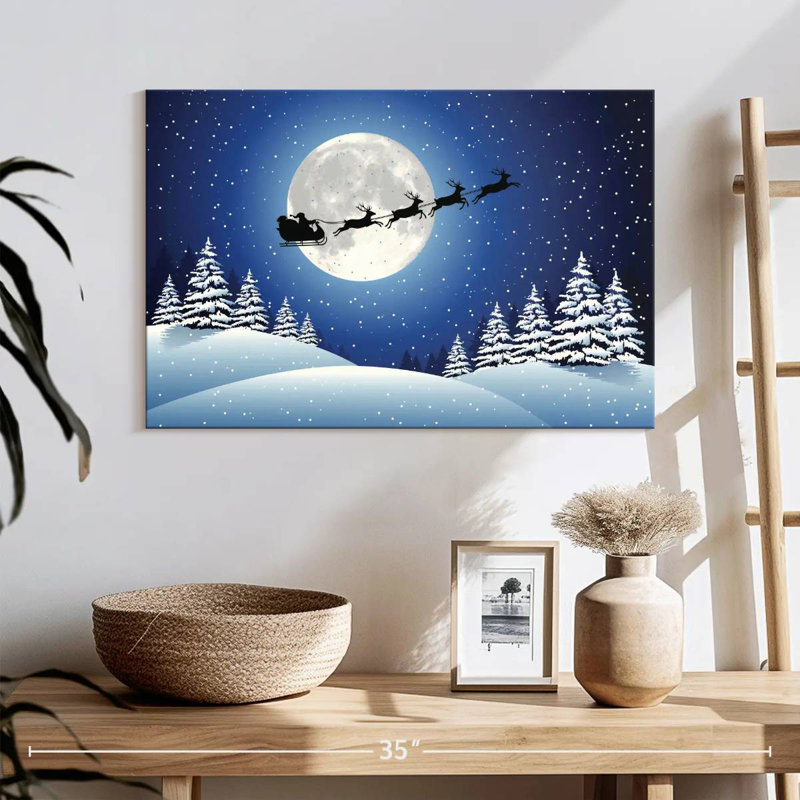 Voyage du Père Noël à Lelend, H 16 po x l 24 po