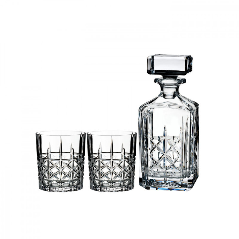 Marquis by Waterford Brady 3 Piece Whiskey Decanter Set