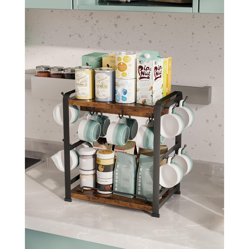 Wooden Coffee Bar Organizer