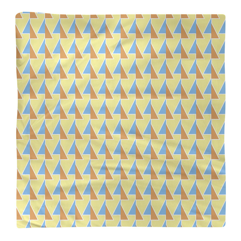 Jordao Cotton Geometric Square Napkin, Orange/Teal, 0.1" H x 10" W x 10" D, Poly Twill