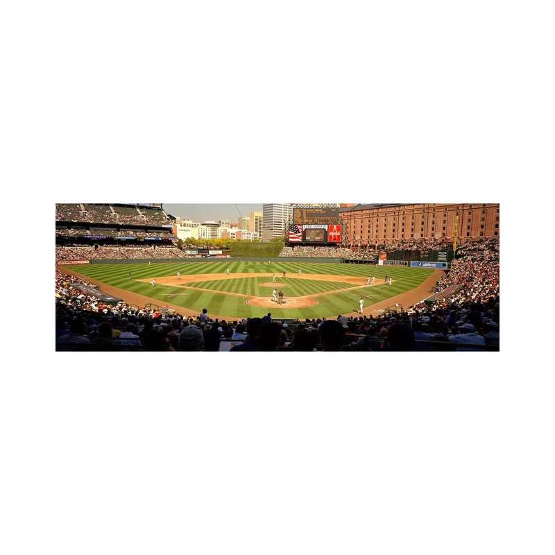 Camden Yards Baseball Game Baltimore Maryland USA - Wrapped Canvas Panoramic Print, 121.92 cm H x 40.64 cm W x 1.91 cm D