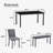 5-Piece Dining Set Includes A Table, Two Upholstered Chairs And Two Benches; Space-Saving Rustic Style In Gray And Black For Kitchen And Dining Areas.