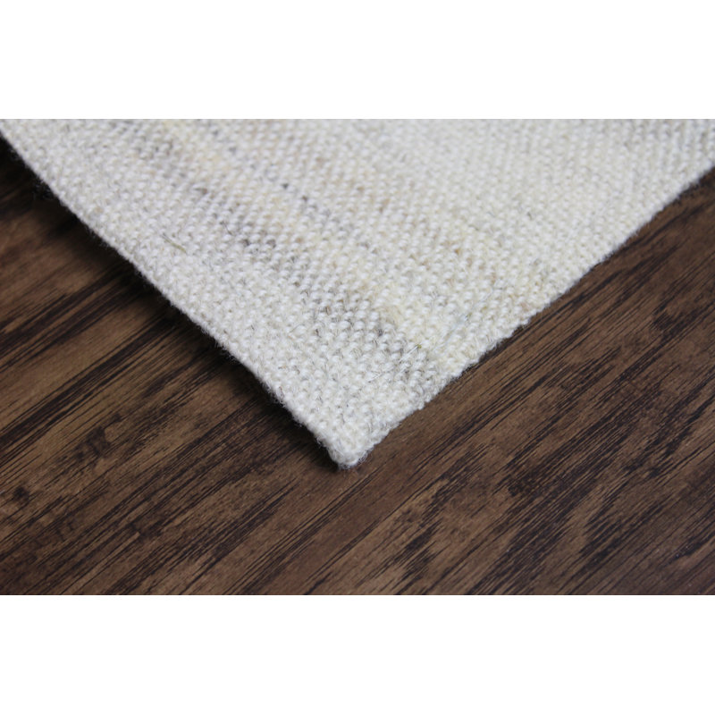 Tapis décoratif en laine nouée à la main à motif géométrique Patridge brun/noir, Rectangle de 2 pi x 3 pi