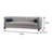 93.4" W Transitional Sofa, Gray