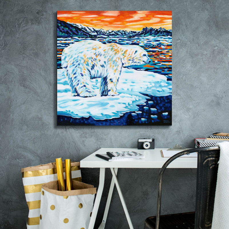 «Arctic Plunge» par Carolee Vitaletti, art mural sur toile, H 26 po x l 26 po x P 1,5 po