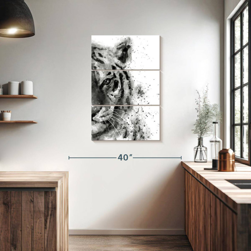 Brampt Tiger At Attention, 38" H x 24" W